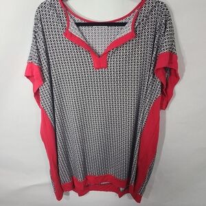 Lilac‎ Clothing Women's Size XL Top Shirt Blouse Vibrant Tunic Red Black Office